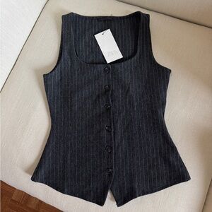 NWT Zara Pinstripe Vest Top
